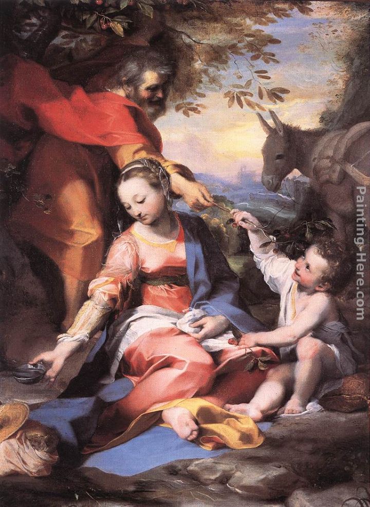 Rest on the Flight to Egypt painting - Federico Fiori Barocci Rest on the Flight to Egypt art painting